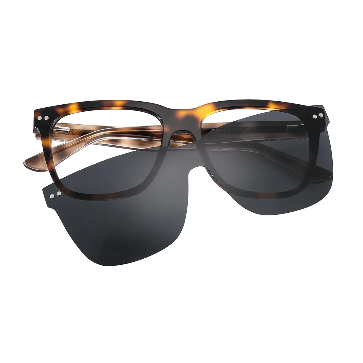 Bertran - Square Demi Clip On Sunglasses for Men & Women